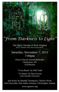 Opus Choral Fall 2015 Poster