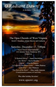 Opus Chorale Winter 2016 Poster